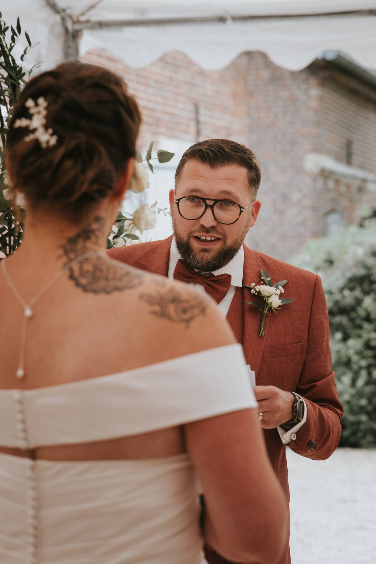 Photo de mariage romantique